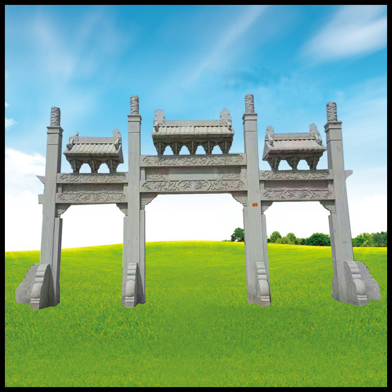 寺庙建造花岗岩石牌坊好不好